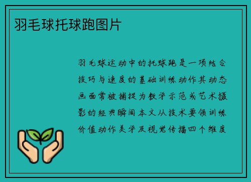 羽毛球托球跑图片